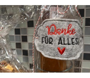 Stickserie ITH - Anhänger Abschied & Danke